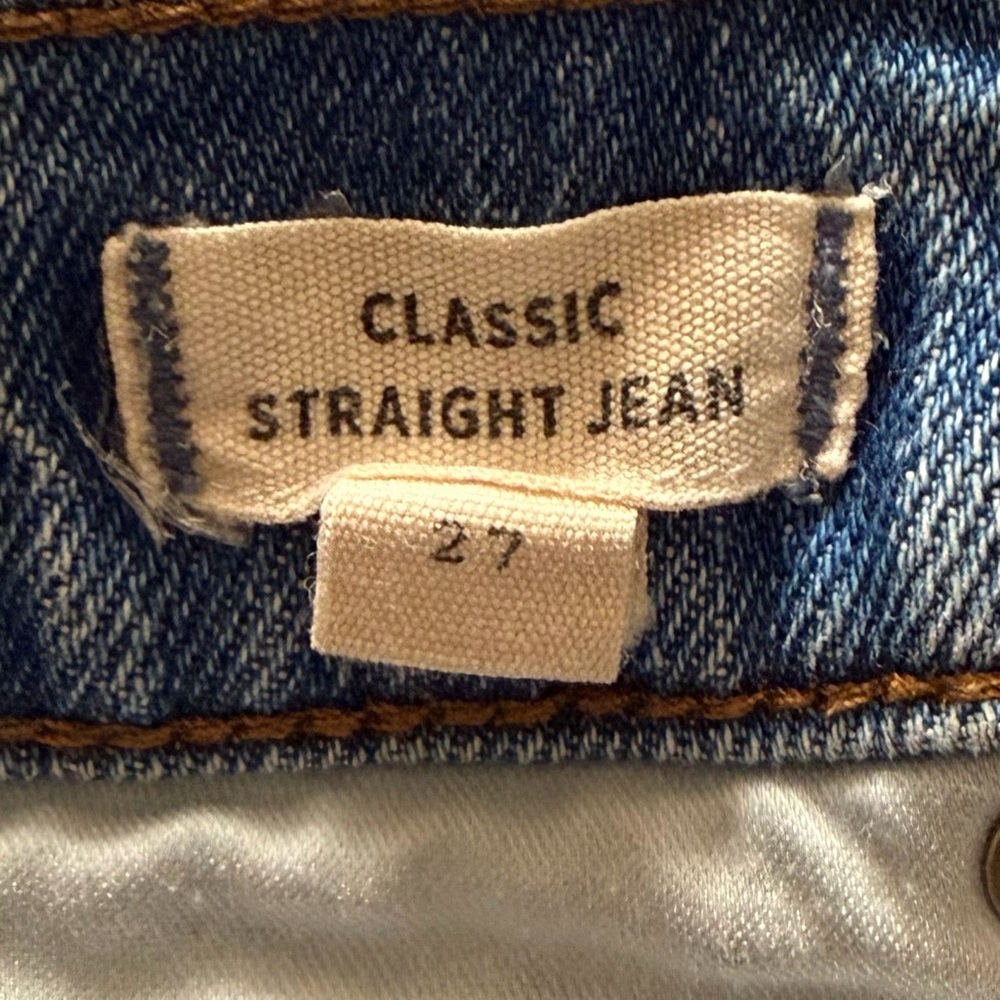 Madewell Women’s Classic Straight High Rise Distressed Denim Jeans, Size 27 - Picture 3 of 11